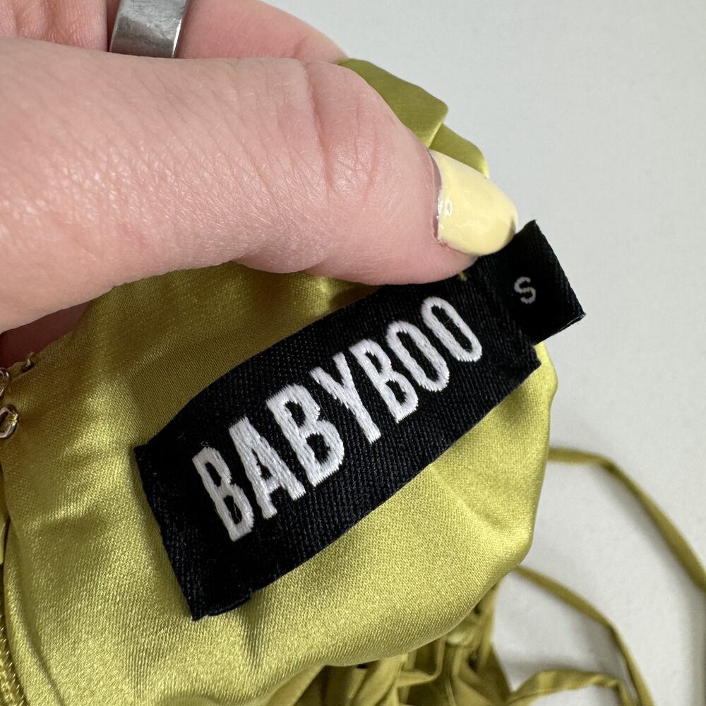 BABYBOO‎ Dress Womens Small Green Renee Mini Strappy Lace Up Back Party Resort - Picture 11 of 13